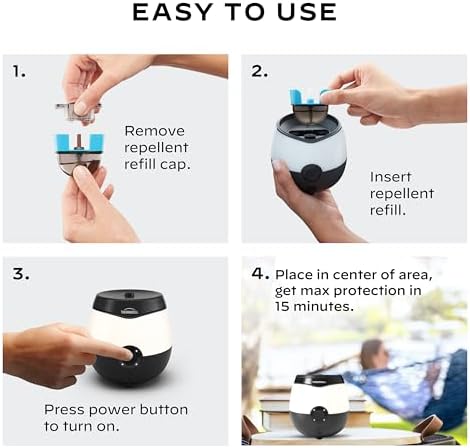 Thermacell E-Series Rechargeable Mosquito Repeller with 20’ Mosquito Protection Zone; Bug Spray Alternative; Scent Free