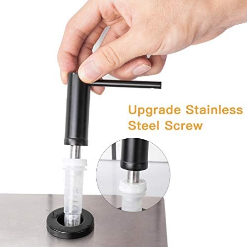 Matte Black Kitchen Sink Soap Dispenser GAPPO Countertop Pump Hand Lotion Built in Bottle Upgrade Stainless Steel Screw