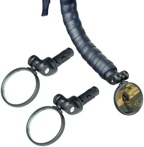 Bike Mirrors,Bike Bar End Mirror, HD Glass Convex Lens Bicycle Rearview Mirror, Safe Cycling Rearview Mirror, Easy to Install