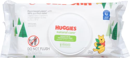 Huggies Natural Care Sensitive Baby Wipes, Unscented, Hypoallergenic, 99% Purified Water, 15 Flip-Top Packs (960 Wipes Total)