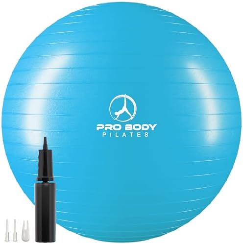 ProBody Pilates Exercise Ball - Multiple Sizes Gym Grade Balance Ball for Fitness, Yoga, Workout, Pregnancy & Physical Therapy