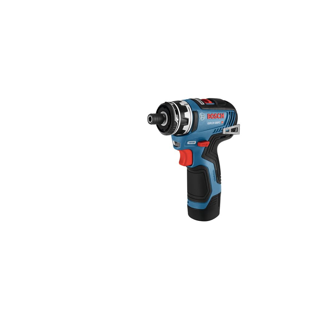 BOSCH GSR12V-300FCB22 12V Max Drill/Driver with 5-In-1 FlexiClick System with (2) 2.0 Ah Batteries