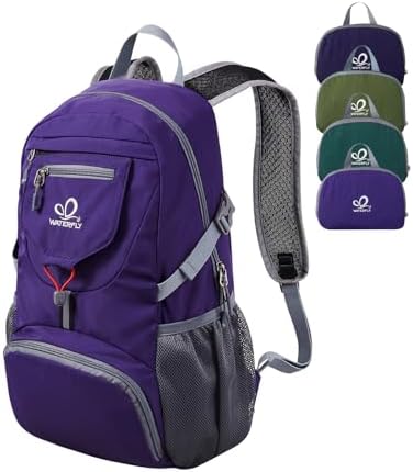 WATERFLY Small Lightweight Packable Backpack: 20l Ultra Light Foldable Travel Hiking Camping Daypack Day Pack for Man Woman