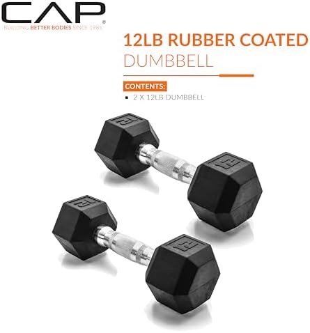 CAP Barbell Coated Dumbbell Weight | Multiple Options Pairs & Sets