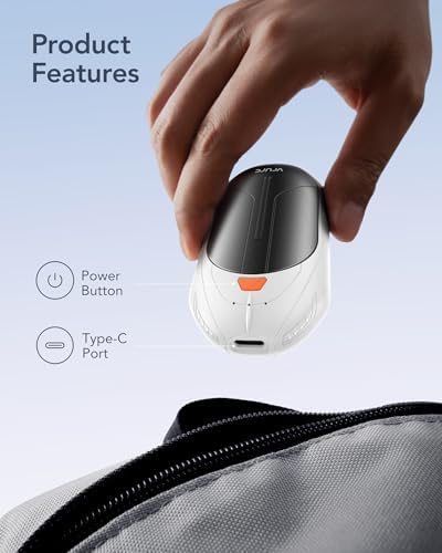 Camping Hand Warmers,VRURC Portable Hand Warmer,Hand Warmers Rechargeable 2 Pack,3000mAh Electric Portable Pocket Heater, Electric Hand Warmers for Hunting,Golf,Camping,Outdoor,Women Men Gift