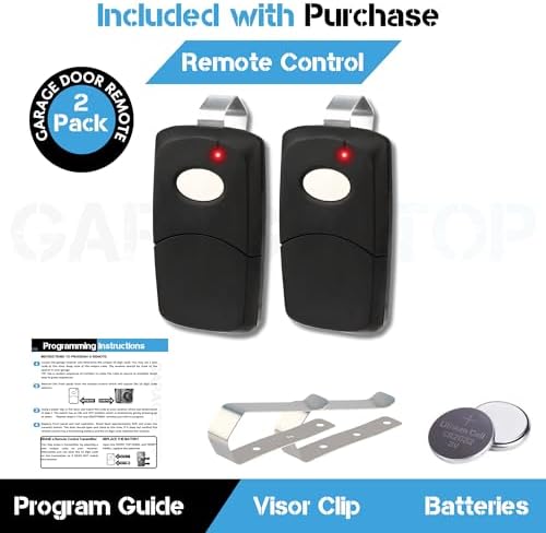 Garage Stop 2X Garage Door Opener Remote for Linear Multicode 3089 308911 MCS308911, 1089, 3070, 3060, 10 dip Switch Gate Opener Remote 300MHz, Garage Clicker Replacement (Black)