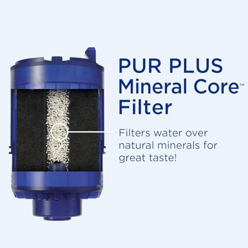 PUR PLUS Mineral Core Faucet Mount Water Filter Replacement (6 Pack) – Compatible With All PUR Faucet Filtration Systems