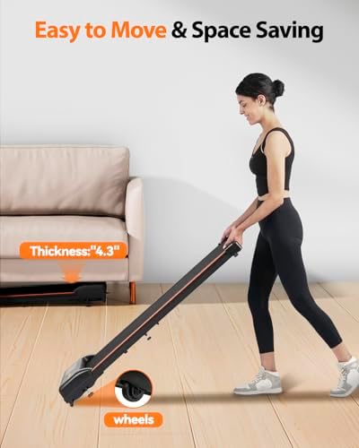 Walking Pad,Treadmill with Incline for Home Office, 2.5HP Portable Under Desk Treadmill with 265 Lbs Capacity,Remote Control, Led Display