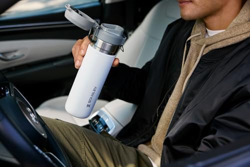 Stanley Quick Flip GO Water Bottle 36 oz | Push Button Lid | Leakproof and Packable for Travel and Sports | Insulated Stainless Steel | BPA-Free | Black