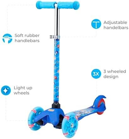 Scooter for Kids Ages 3-5 - Extra Wide Deck & Light Up Wheels, Self Balancing Kids Toys for Boys & Girls, Choose Your Favorite Character