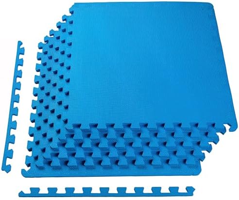 BalanceFrom Puzzle Exercise Mat with EVA Foam Interlocking Tiles for MMA, Exercise, Gymnastics and Home Gym Protective Flooring, Multiple Sizes and Colors