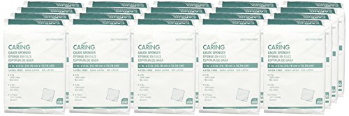 Medline Non-Sterile Cotton Woven Gauze Sponges, 8 Ply, Ideal for Wound Dressing and Cleaning, Case of 4000