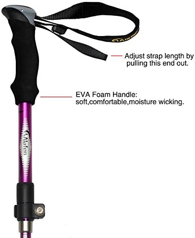 Aluminum Collapsible Ultralight Travel Trekking Hiking Pole for Men and Women