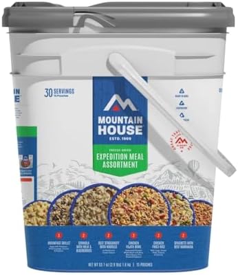 Mountain House Expedition Bucket | Freeze Dried Backpacking & Camping Food | 30 Servings, New! Classic Buccket