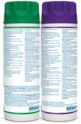 Nikwax Down, Down DUO-Pack, 300ml, Wash-In Cleaning and Waterproofing adds DWR Water Repellency to Down Filled Jackets, Outerwear, Sleeping Bags, Restores and Protects Insulation and Loft
