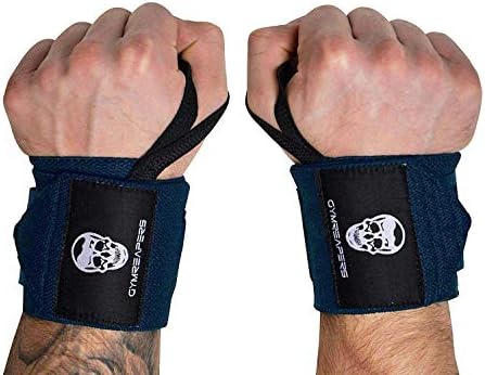 Gymreapers Weightlifting Wrist Wraps (IPF Approved) 18" Professional Quality Wrist Support with Heavy Duty Thumb Loop - Best Wrap for Powerlifting Competition, Strength Training, Bodybuilding