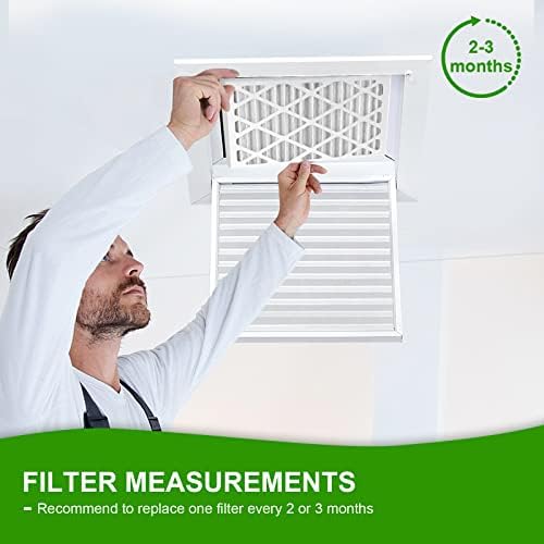 12x12x1 Furnace Air Filter MERV 8 MPR 600 FPR 5 HVAC Pleated Filters for Home Office 4-Pack (Actual Size: 11.81x11.81x0.79 inch)