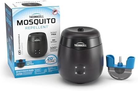 Thermacell E-Series Rechargeable Mosquito Repeller with 20’ Mosquito Protection Zone; Bug Spray Alternative; Scent Free