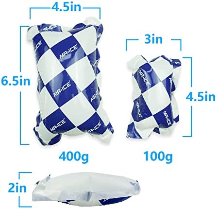Reusable Dry Ice Packs for Shipping & Storage - Long Lasting Cold Packs for Lunch Box & Coolers - Ideal for Frozen Food & Drinks