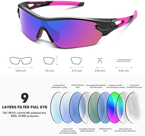 BEACOOL Polarized Sports Sunglasses for Men Women Youth Baseball Cycling Running Driving Fishing Golf Motorcycle TAC Glasses
