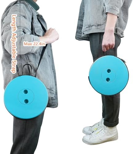 Boreeman Upgraded Folding Stool Lightweight Yet More Sturdy with Load Capacity 400lbs Portable Collapsible Stool for Camping Fishing Hiking BBQ (Light Blue)