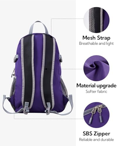 WATERFLY Small Lightweight Packable Backpack: 20l Ultra Light Foldable Travel Hiking Camping Daypack Day Pack for Man Woman