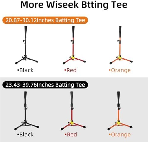 Kids Baseball Tee, 20.87 to 31.29 Inches Batting Tees for Baseball with Carry Bag, Portable Stable Baseball Tees for Hitting, Tripod Tanner Tee for Baseball Practice Stand Aged 3-8 Years