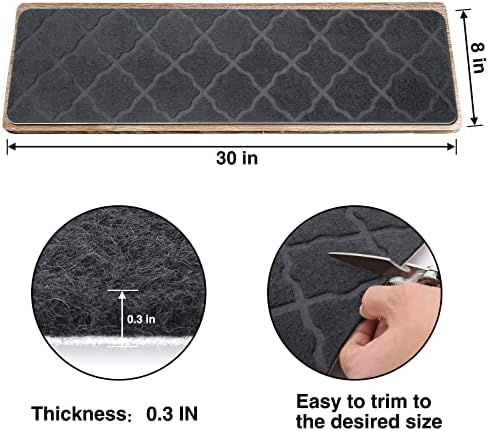 Stair Treads for Wooden Steps 15pcs - 8x30in Carpet Stairs Runner Indoor Non-Slip Stair Mats for Kids Elders and Pets