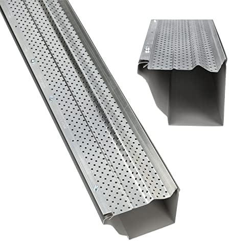A-M Gutter Guard - Heavy Duty Lifetime Quality Aluminum Leaf & Debris Protection for 5-inch and 6-inch (6 Inch-100 Feet, Mill Finish) - Made in The USA