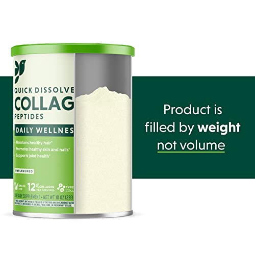 Great Lakes Wellness Collagen Peptides Powder Supplement for Skin Hair Nail Joints - Unflavored - Quick Dissolve Hydrolyzed, Non-GMO, Keto, Paleo Friendly, Gluten-Free - 10 oz Canister