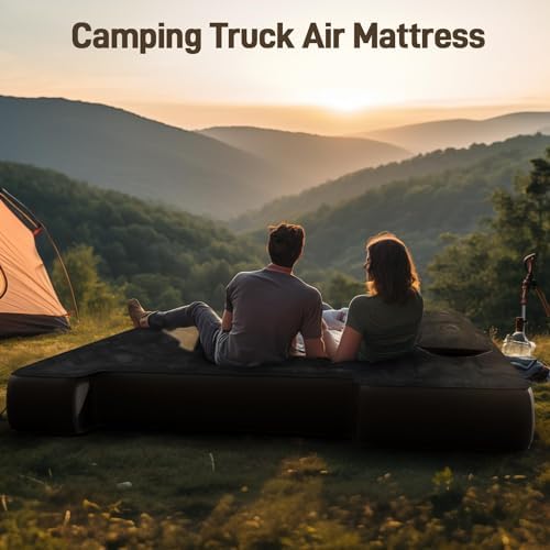 Umbrauto Air Mattress for 5.5-5.8 ft Full-Size Short Truck Beds, Inflatable Truck Tent Airbed with Pump, Pickup Camper Air Bed for Camping