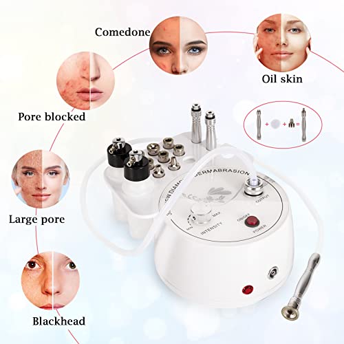 AIMENGXI 3 in 1 Diamond Microdermabrasion Machine, Professional Microdermabrasion Device with Vacuum Spray, Beauty Facial Skin Care Dermabrasion Equipment for Salon Personal Home Use