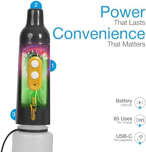 BIDET BUDDY® PureJet Portable Bidet for Travel | 400ml/min Flow | 500mAh Battery | 550ML Bottle | IPX7 Waterproof | USB-C Charging | Compact & High-Powered with Strong Pressure (Grey)