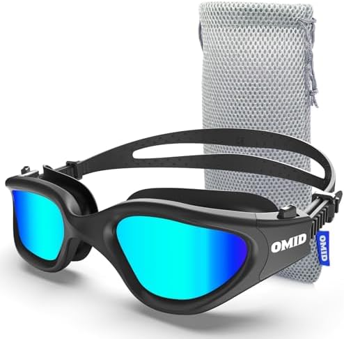 OMID Swim Goggles, P2 Polarized Swimming Goggles for Men Anti-fog Goggles Swimming for Adult Women