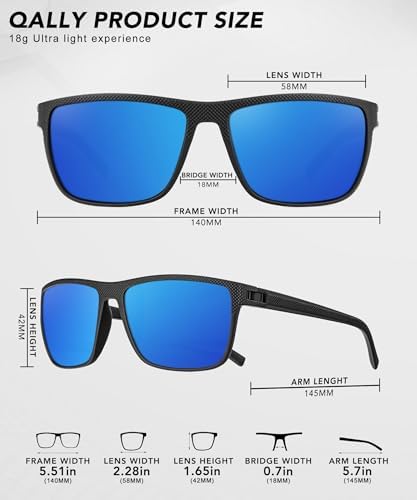 Polarized Sunglasses Men, Mens Sunglasses Polarized UV protection Lightweight Sun Glasses for Driving Fishing Golf
