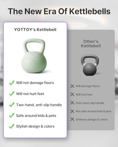 YOTTOY Soft Kettlebell,Kettlebell Anti-Slip Grip Weight for Home Workouts, Kettlebells Set Strength and Safety Guaranteed