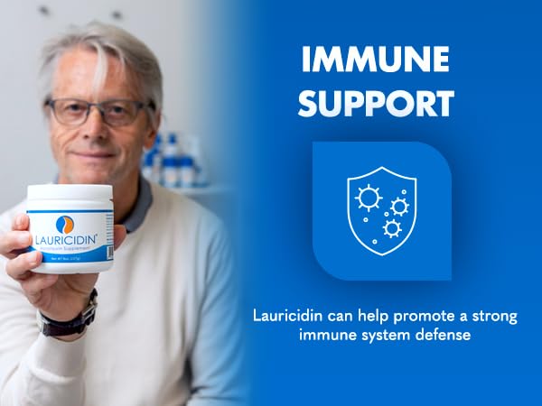 Lauricidin- The Original Monolaurin Supplement- 3000mg per Serving- 227g per Jar (Essential Immune Support and Gut Health)