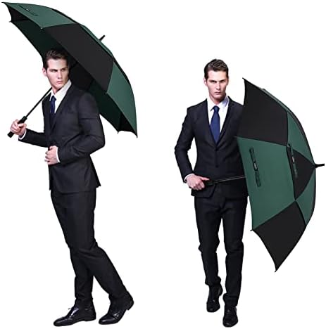 G4Free 47/54/62/68 Inch Automatic Open Golf Umbrella Oversize Extra Large Double Canopy Vented Windproof Waterproof Stick Umbrellas