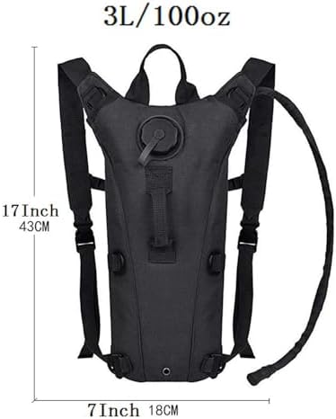 ATBP Tactical Hydration Pack 3L Water Bladder Backpack Lightweight Water Storage Reservoir Bag Daypack for Running Hiking Cycling Biking