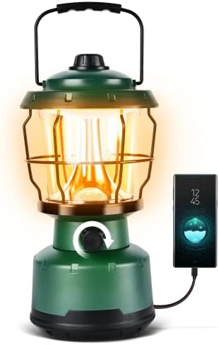 LED Camping Lantern, COB Battery Lanterns 2500LM, Water Resistant Emergency Light for Power Outage, Hurricane, Hiking