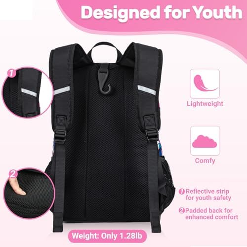 Youth Baseball Bag, Softball Bag for Girls & Boys, Kids Tball Backpack with Shoes Compartment