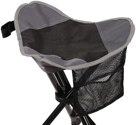 REDCAMP 2 Pack Folding Tripod Stools for Adults, Lightweight Portable Camping Stools for Fishing Hunting Backpacking Traveling, Black