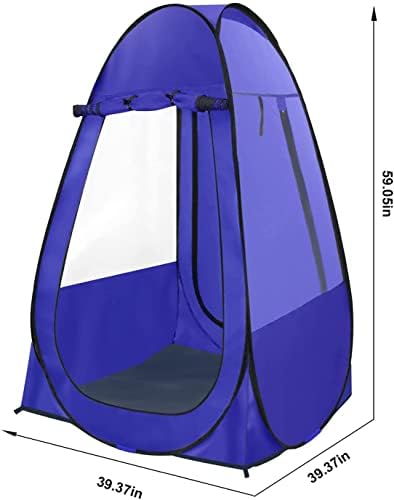 Pop Up Tent, Clear Outdoor Tents Sports Fishing, Rainproof and Windproof Beach Camping, Lightweight and Sturdy, Easy Set Up, UPF 50+ Portable Folding 39" x 64"