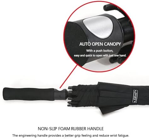 G4Free 47/54/62/68 Inch Automatic Open Golf Umbrella Oversize Extra Large Double Canopy Vented Windproof Waterproof Stick Umbrellas