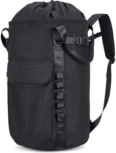 Arborist Rope Bag, 35L Tree Climbing Rope Bag, Arborist Equipment Bucket Backpack, Arborist Gear Carrier Bag with Side Pockets, Tough Rock Climbing Backpack, Rock and Tree Climbing Gear