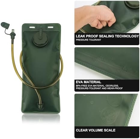 Mardingtop Hydration Bladder, 2.5 Liter Leak Proof Water Bladder,Military Hydration Pack Replacement for Hiking Biking Climbing Cycling Running Camping Backpack.