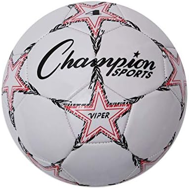 Champion Sports Viper Soccer Ball - Synthetic Leather – Youth, Kids, Adult - Sizes 3, 4, 5
