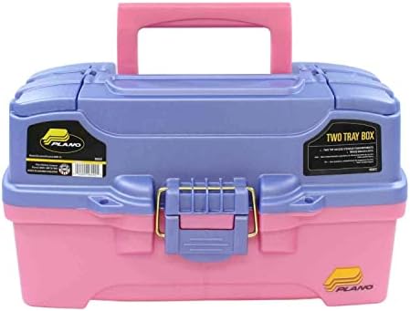 Plano 2-Tray Tackle Box with Dual Top Access, Periwinkle/Pink, One Size (620292)