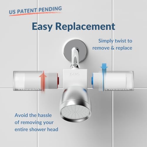 Weddell Duo Shower Filter - NSF Certified Shower Filter, High Pressure Activated Carbon Filter, Removes Chlorine, PFAS & Particulates, Clinically Tested For Healthier Skin & Hair (Black)