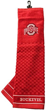 Team Golf NCAA Embroidered Golf Towel, Checkered Scrubber Design, Embroidered Logo